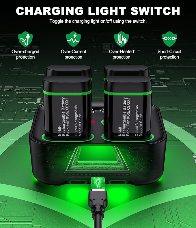 DINOSTRIKE Charger with 4x4800mWh Rechargeable Battery Pack - Image 5