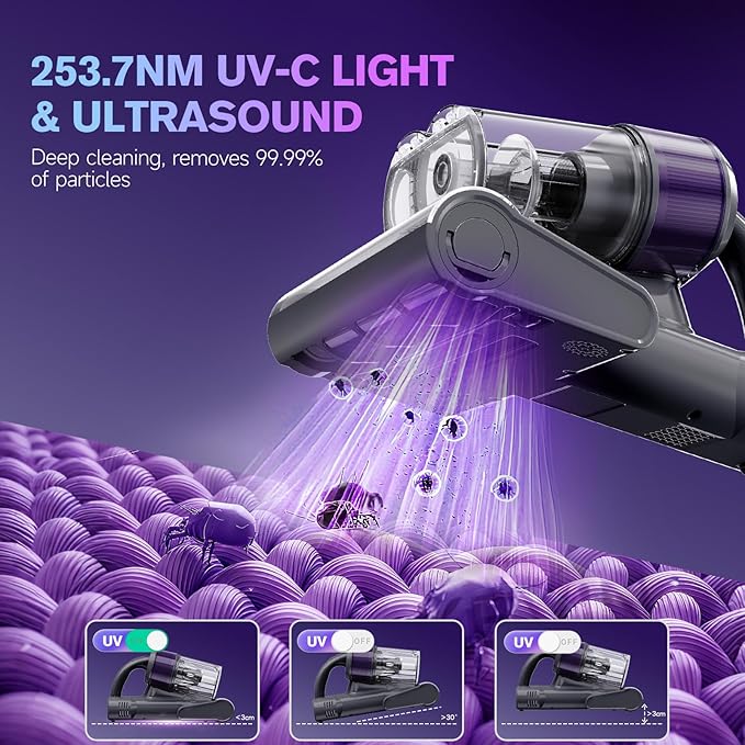 Mxnsewr Mattress Vacuum Cleaner, Ultrasonic Bed Vacuum Cleaner - Image 5