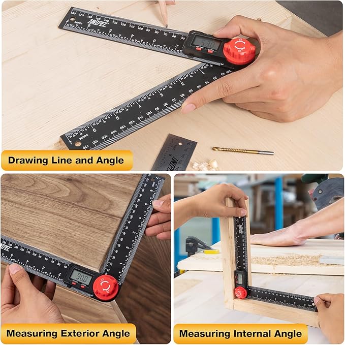 UNIPEC Digital Angle Finder Protractor, Angle Finder Ruler, 7inch 200mm - Image 3