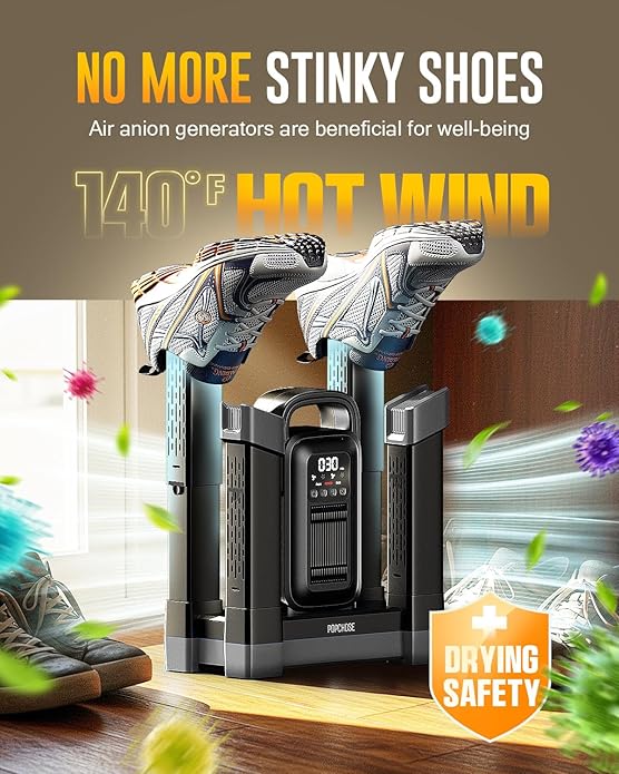 POPCHOSE Heavy-Duty Boot Dryer, Upgraded Shoe Dryer Helps Reduce Odor, Glove & - Image 2