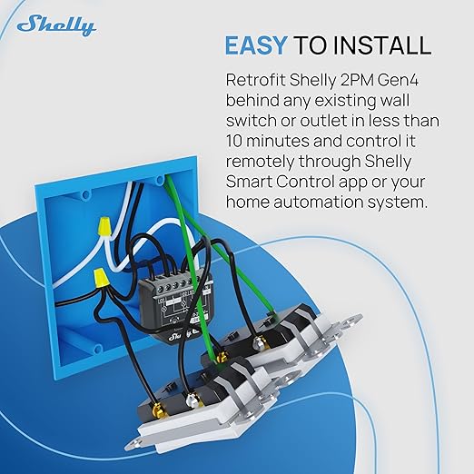 Shelly 2PM Gen4 | Wi-Fi, Zigbee & Matter 2-Channel Smart Relay Switch - Image 3