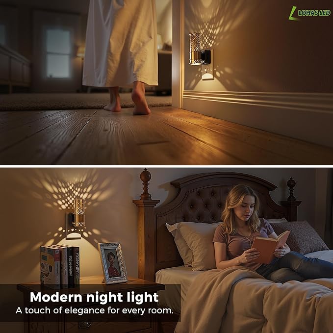 L LOHAS LED Night Light, Dimmable Night Lights Plug into Wall, Vintage - Image 5