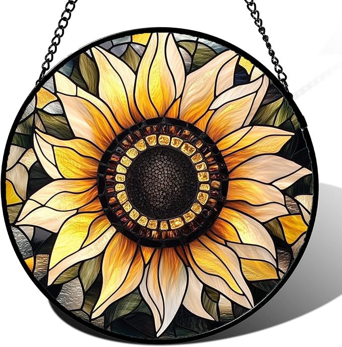 CRISGIF Stained Glass Window Hanging by Follow