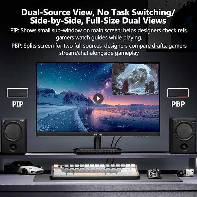 Z-Edge 27 inch Gaming Monitor 320Hz 300Hz, 2K QHD 1440P Fast IPS Monitor - Image 6
