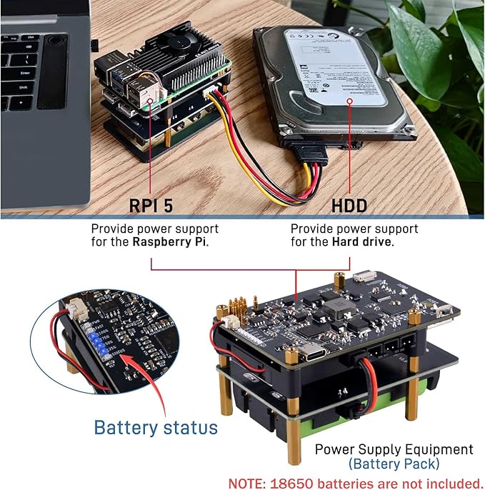 GeeekPi UPS Gen 6 Power Supply Uninterruptible UPS HAT - Image 7