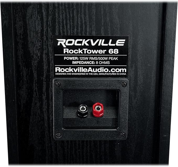 Rockville RockTower 68B Passive Tower Speaker, 8 Ohm, High-Fidelity Sound - Image 8