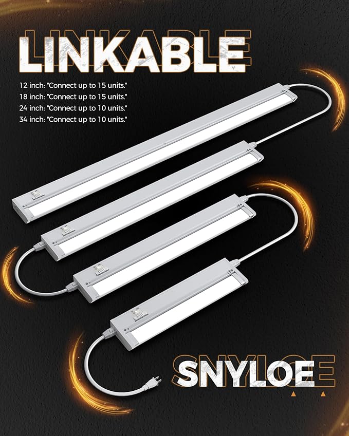 Snyloe 2 Pack 12" Under Cabinet Lighting - Image 5