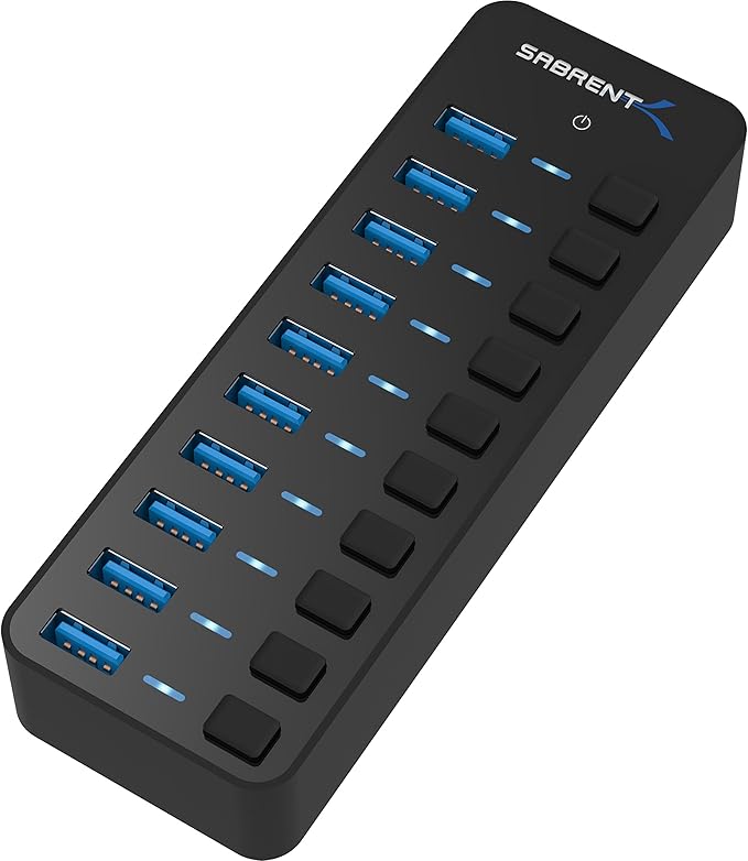 SABRENT 10-Port 60W USB 3.0 Hub by SABRENT