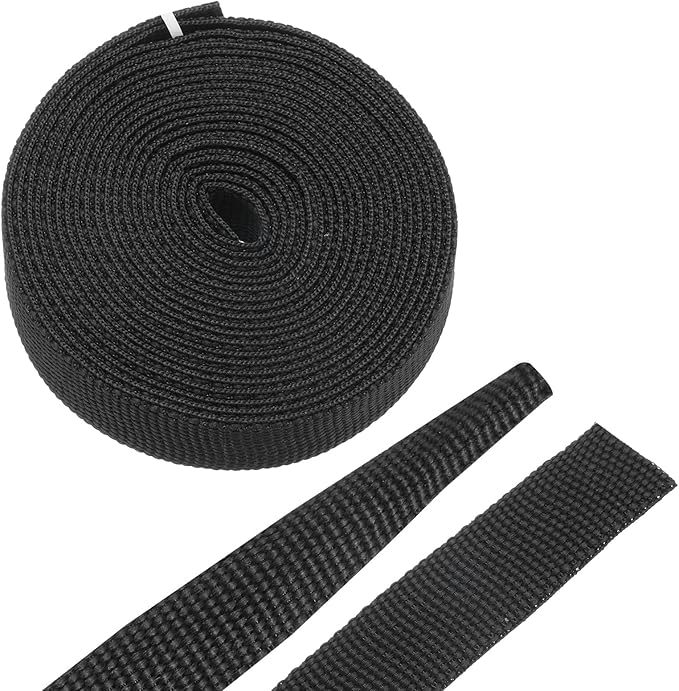 MECCANIXITY Braided Cable Sleeves Heat Shrinkable Fabric Sleeving, 3/8" 10ft by MECCANIXITY