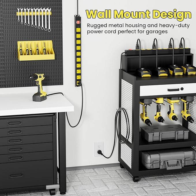 10 Outlet Metal Power Strip - Image 6