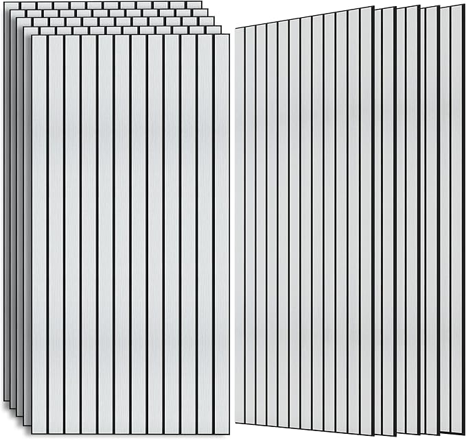 AUTORIFIC Wood Veneer Sound Panels, 10 Pack 47.2”x23.6” Wall Panels, Decorative by AUTORIFIC