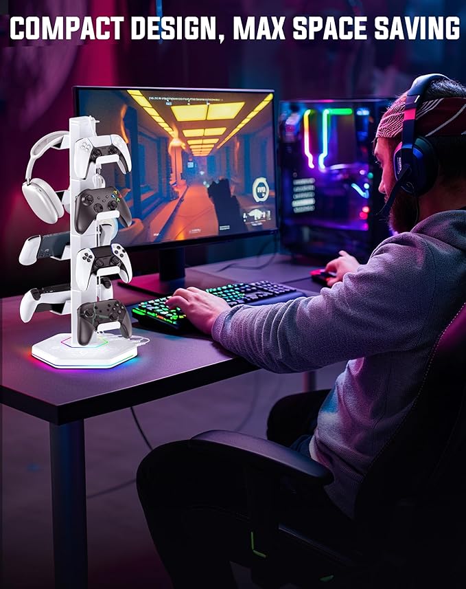 Kytok RGB Controller Holder for PS5/PS4/Xbox/Switch, Headphone Stand - Image 7