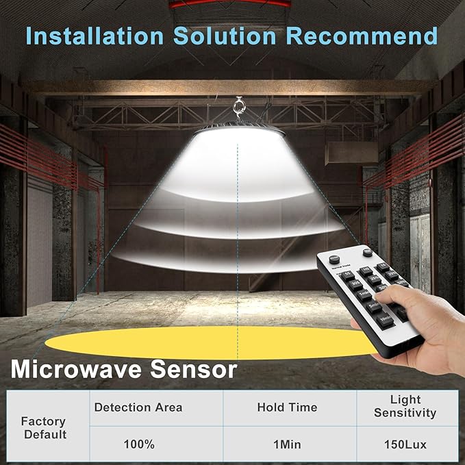 Lightdot Smart 200W UFO LED High Bay Light 30000LM Warehouse Lighting - Image 6
