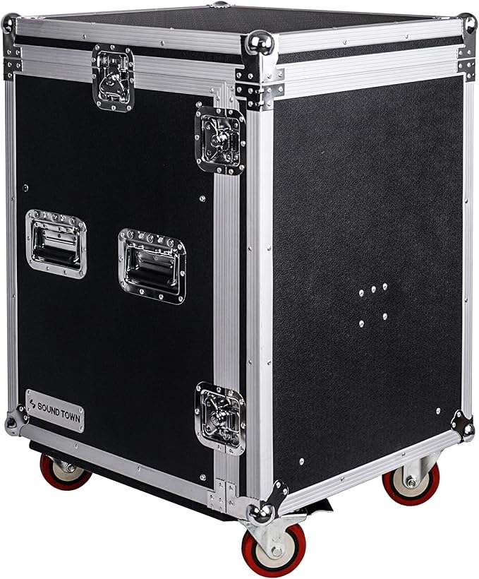 Sound Town Heavy-Duty 1/2" Plywood 14U PA DJ Pro Audio Rack/Road ATA Case - Image 2