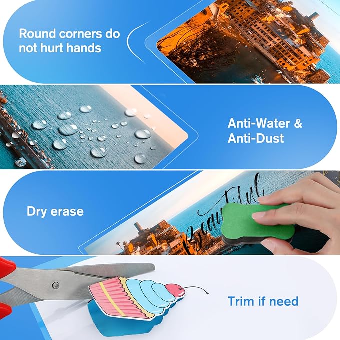 KTRIO 5 Mil Laminating Sheets 150 Pack, Various Sizes Thermal Laminating Pouches - Image 4