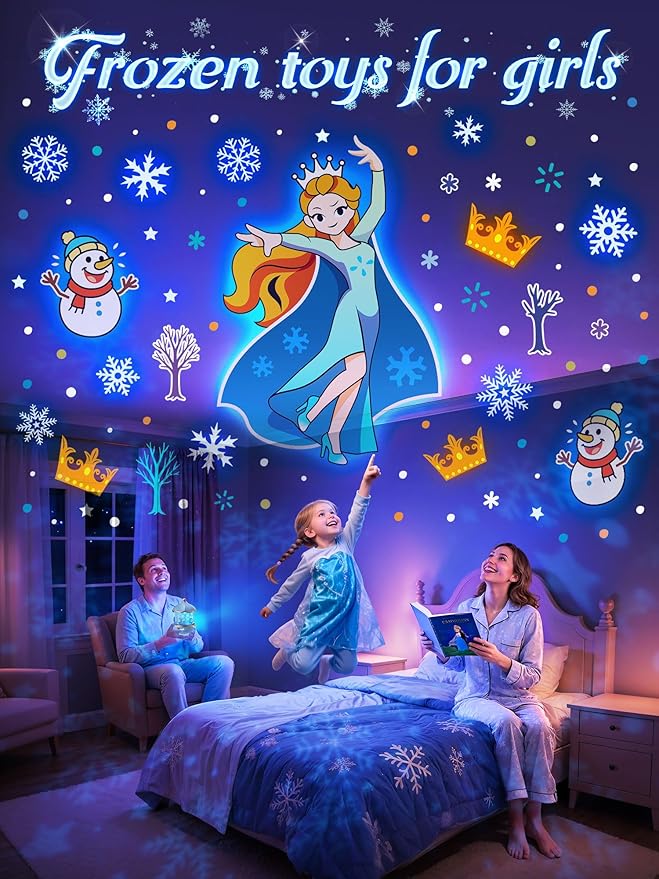Frozen Toys, 15 Music+16 Films+315 Colors Night Light - Image 2