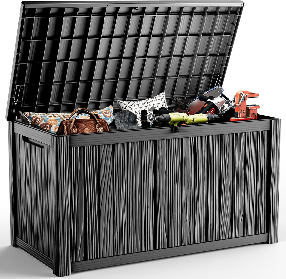 drato 200 gallon deck boxes outdoor waterproof, resin, main product view