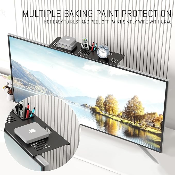 Adjustable Steel TV Top Shelf, Floating TV Stand - Image 3