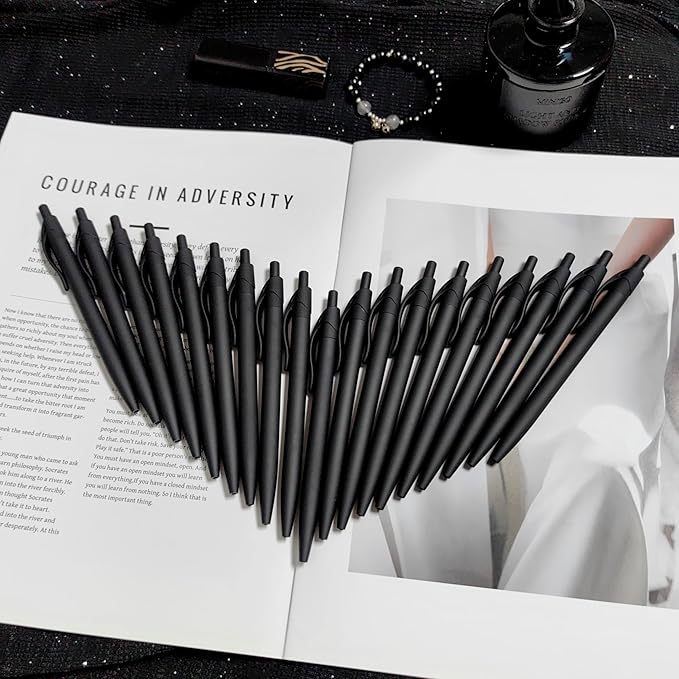 Aozora Pens Bulk 30 Pack Black Click Pens No Bleed Wholesale Retractable - Image 3