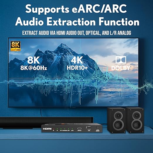 J-Tech Digital 8K HDMI Audio Extractor - Image 4