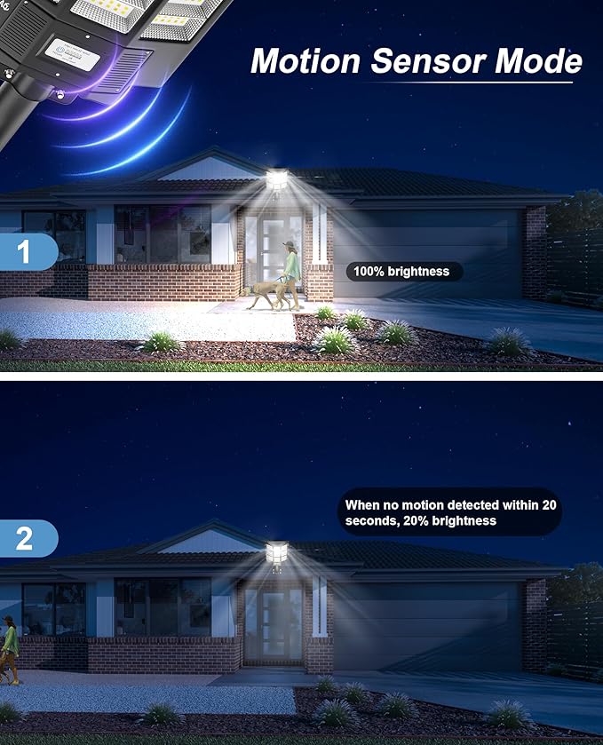 JAYNLT Y-7200W Solar Street Lights Outdoor, 680000LM 6500K High Lumen Parking - Image 5