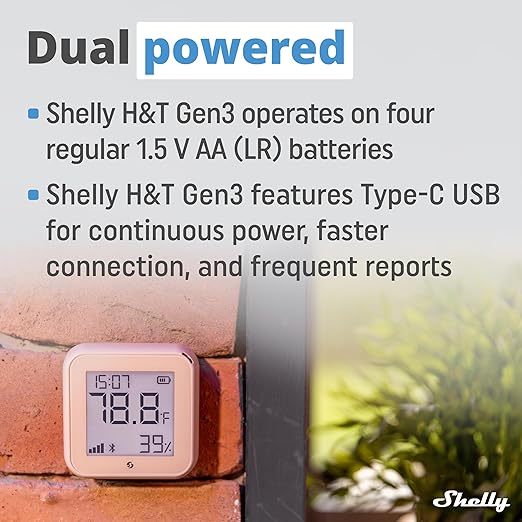 Shelly H&T Gen3 Mocha | Wi-Fi and Bluetooth Smart Temperature & Humidity Sensor - Image 7