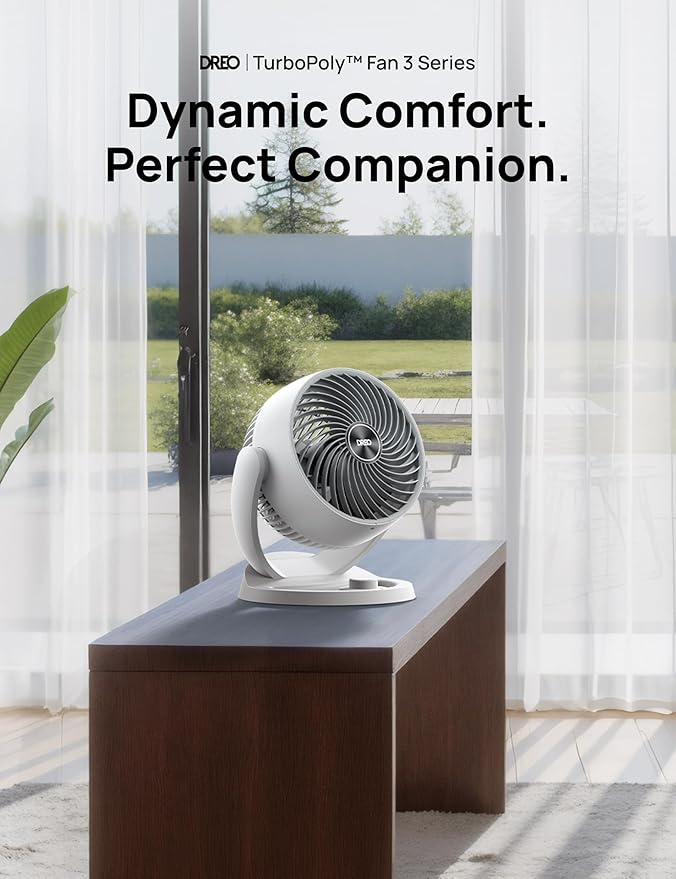 Dreo Fan for Bedroom, 12 Inches, 70ft Powerful Airflow, 28db Quiet Table Air - Image 2