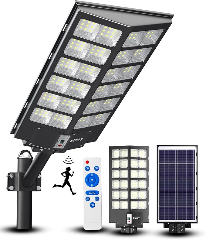 Ofuray Of-9800W Solar Street Lights Outdoor, Solar Security Flood Lights by Ofuray