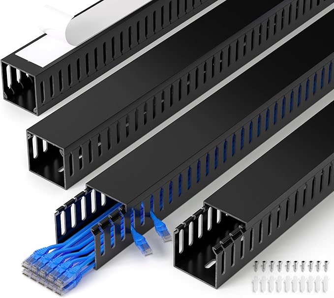 ZhiYo 66in Professional Server Rack Cable Management Raceway, H2in x W2in Cable by ZhiYo