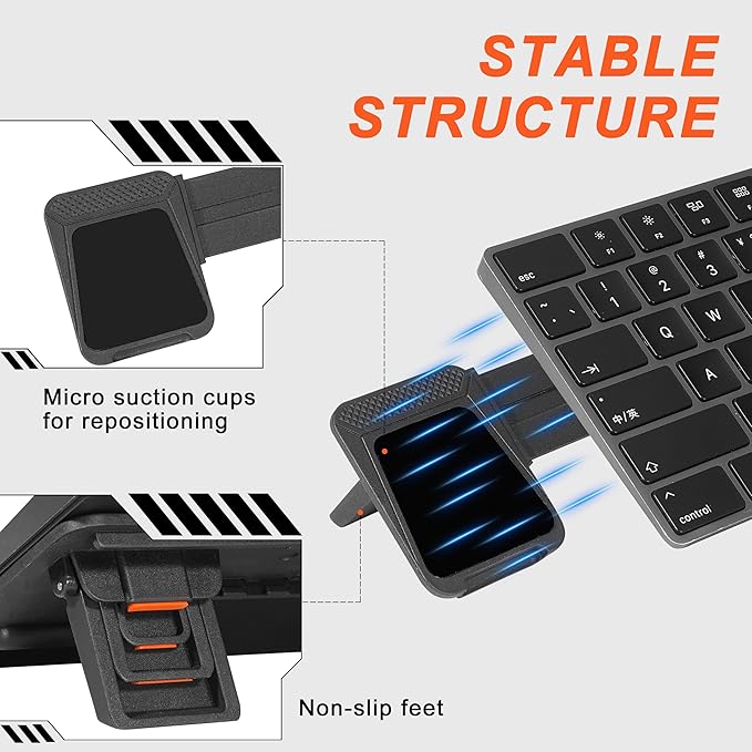 MEKASS Computer Keyboard Stand for Desktop, Adjustable Keyboard Riser, - Image 4