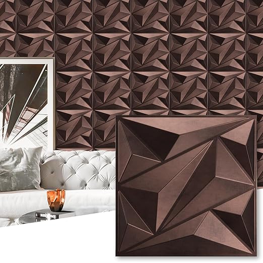 Art3dwallpanels Antique Copper 33 Pack 3D Wall Panels by Art3dwallpanels