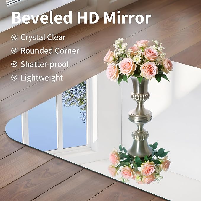 CILIBER Frameless Wall Mirror, HD Shatterproof Vanity Mirror - Image 8