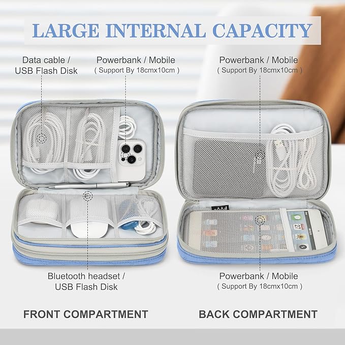 FYY Electronic Organizer, Large Travel Cable Organizer Bag Pouch Electronic - Image 3