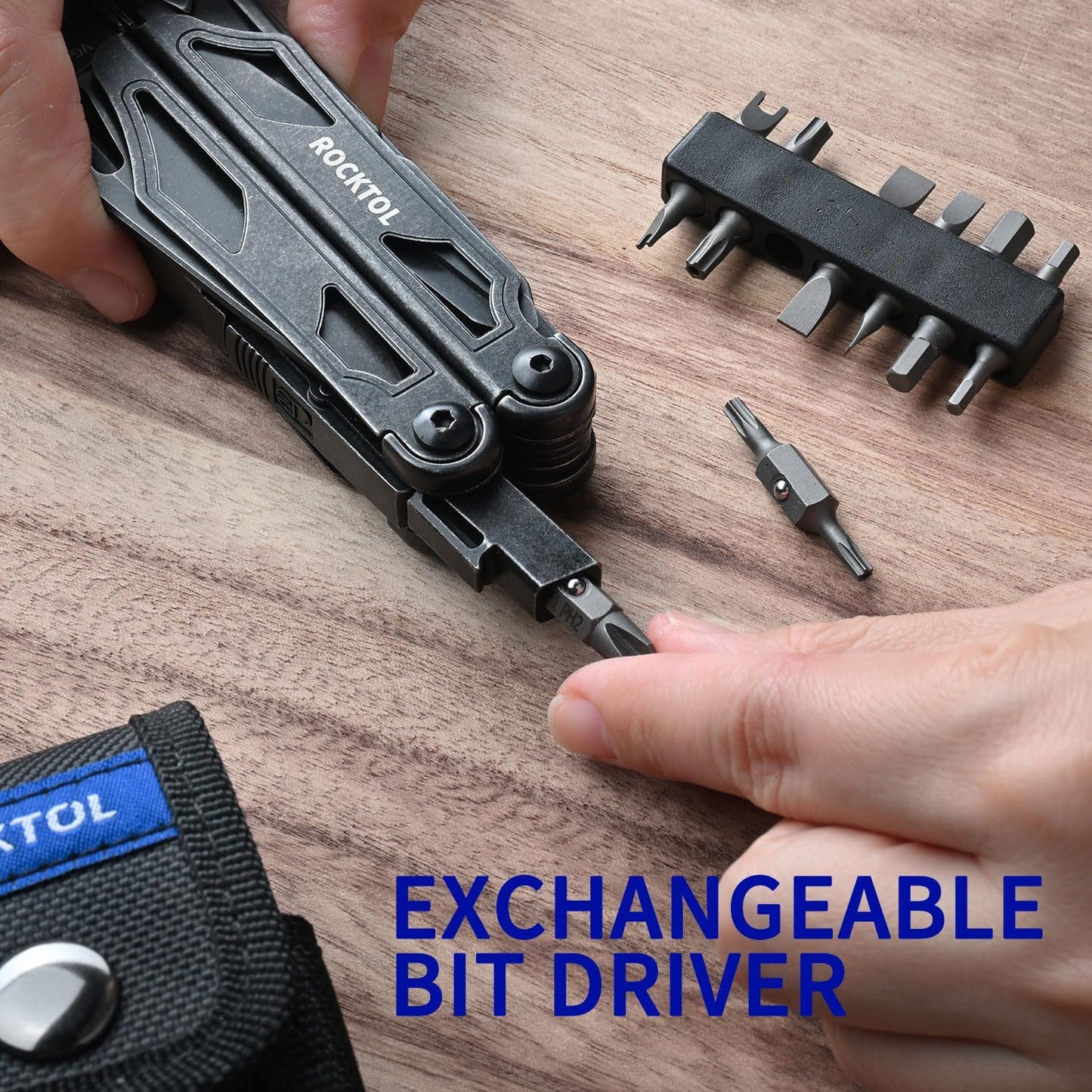 Multitool, VG-10 Blade, 29-in-1 Multitool Pliers with Replaceable Wire Cutters and Saw, Heavy-duty Stainless Steel Multi-tool Set and Nylon Sheath for Camping Survival multi tool for Man