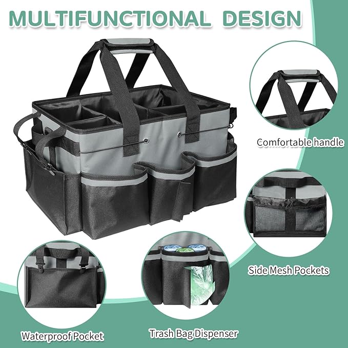Boczif Cleaning Caddy Bag Wearable, Supplies Organizer - Image 2