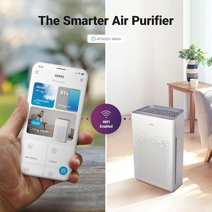 WINIX AM90 Air Purifier for Home Large Room Up to 1740 Ft² in 1 Hr - Image 5
