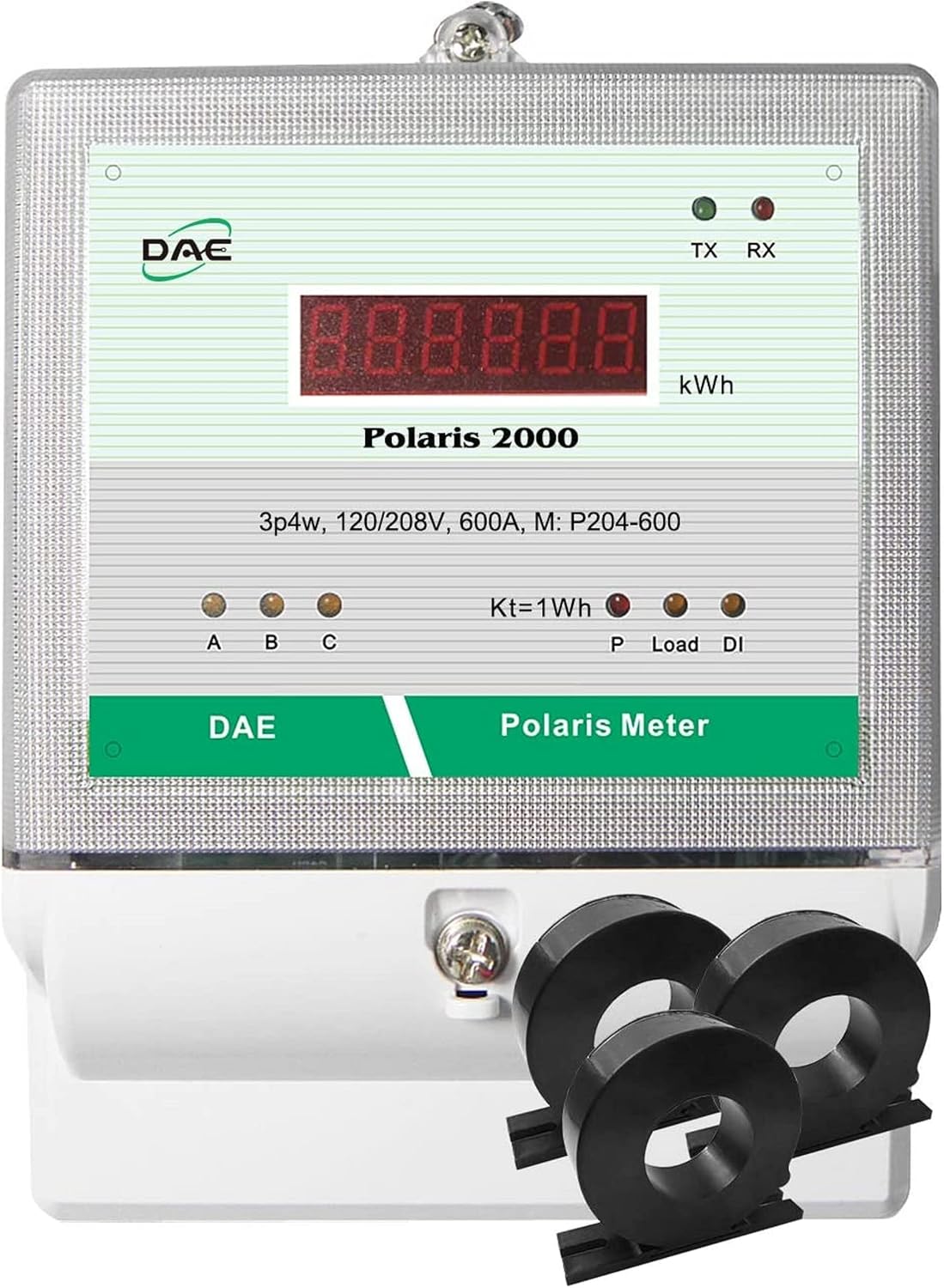 DAE P204-600-S KIT, UL kWh Smart Submeter, 3 Phase, 3 Solid Core CTs