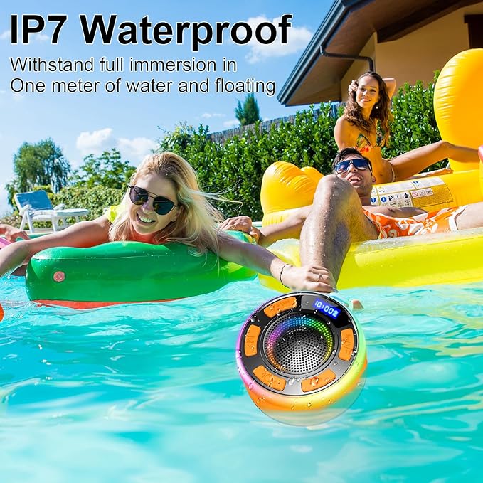 Shower Bluetooth Speaker IPX7 Waterproof, Portable Bluetooth Speakers - Image 6