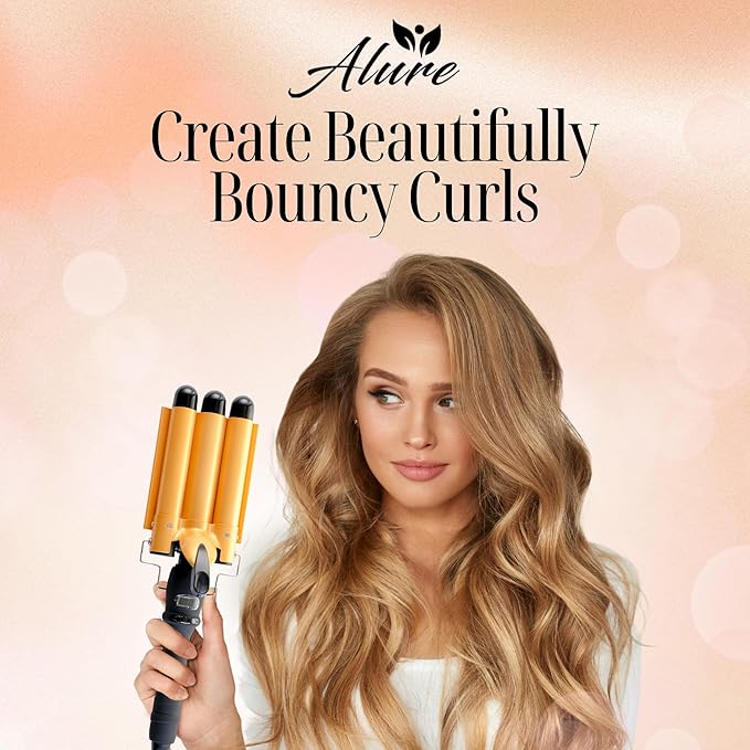 Alure Three Barrel Curling Iron Wand Hair Waver - Image 7