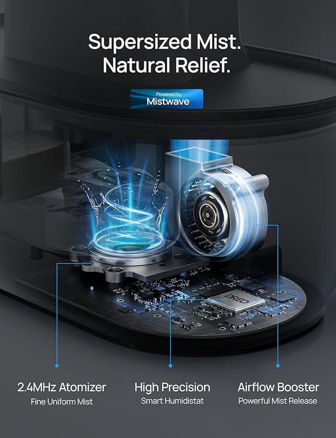 DREO Smart Humidifiers for Bedroom, Top Fill 4L Supersized Humidifier Large Room - Image 8
