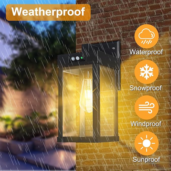 CYHKEE 2 Pack Solar Wall Lights Outdoor Waterproof - Image 7