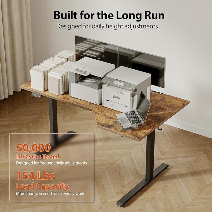 Agilestic Electric Standing Desk, L-Shaped 59 Inches Height Adjustable Desk - Image 7