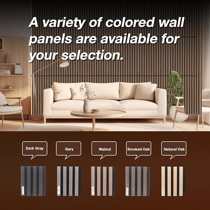 NeatiEase Wood Wall Panels Color Samples Pack, Acoustic Slat Wall Panels - Image 3