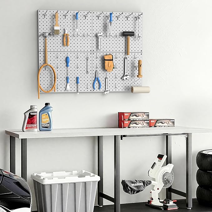 EVERHANGER Metal Pegboard Panels, Heavy Duty Pegboard Wall Organizer, Garage - Image 6