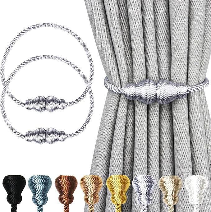 Nieffeiy Magnetic Curtain Tiebacks Outdoor Curtain Tie Backs Rope Decorative by CurtianTiebacks