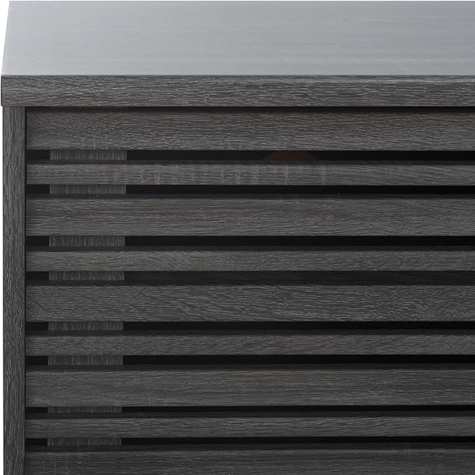 SAFAVIEH ESMA TV Stand for up to 65" Flatscreen – Distressed Black, Sliding - Image 9