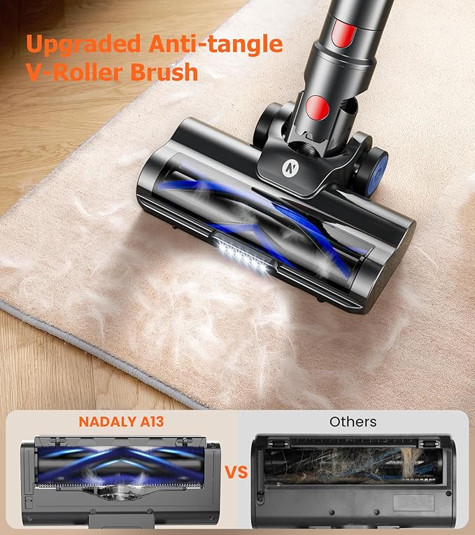 NADALY Cordless Vacuum Cleaner, 500W 40KPA Stick Vacuum - Image 6