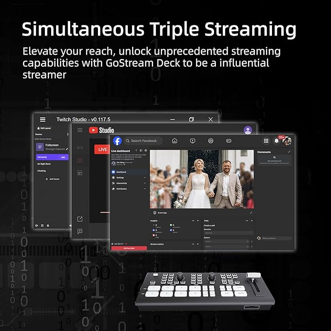 Osee GoStream Deck Pro HDMI Live Stream Switcher, Video Mixer Switcher 6 HDMI - Image 5