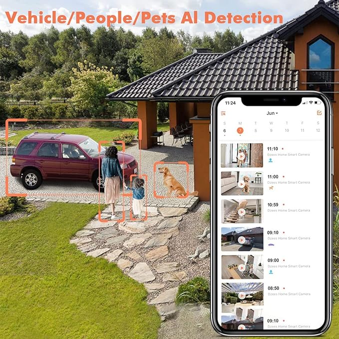 Dzees Upgrade Solar Camera Security Outdoor Wireless, Wireless Outdoor Security - Image 6