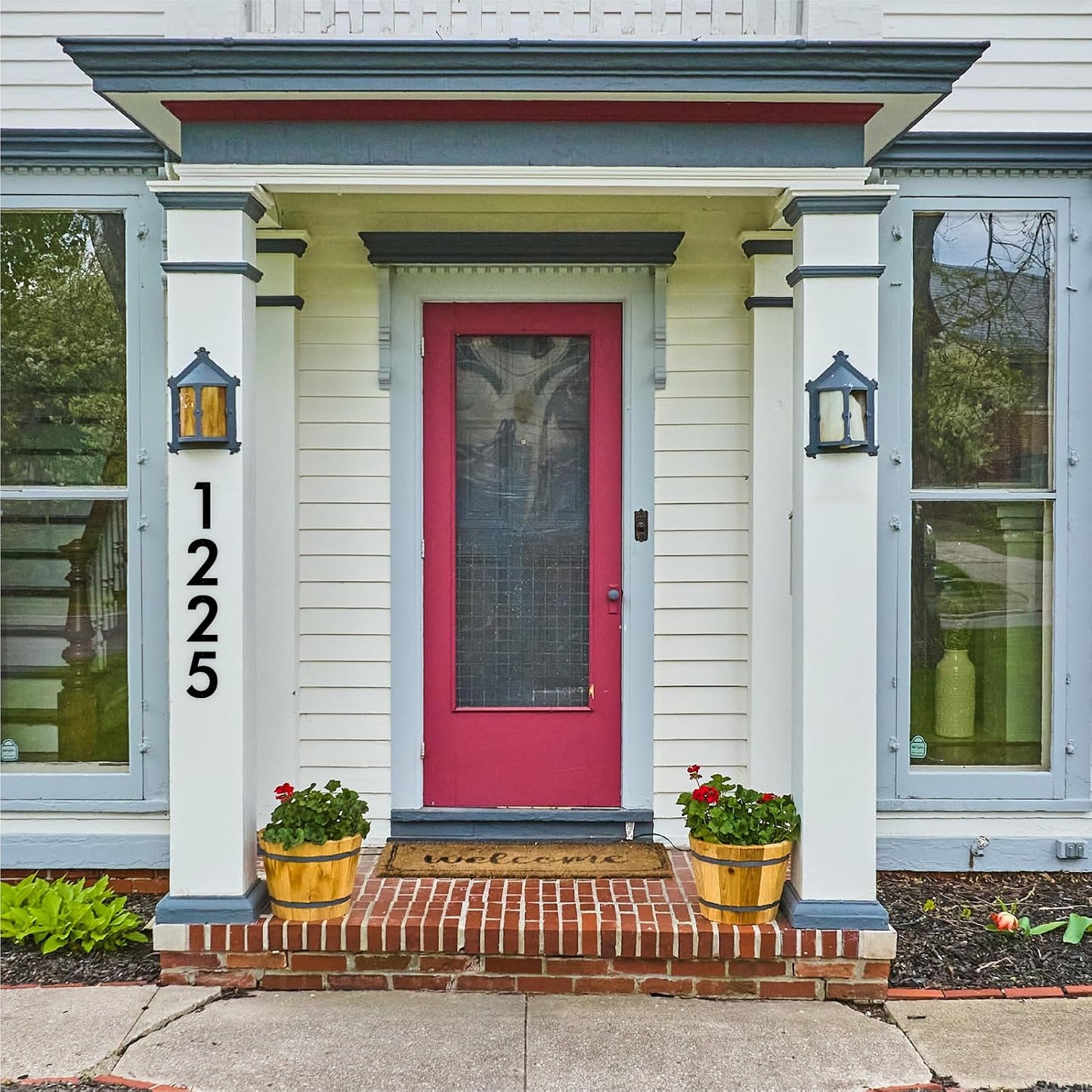 4 Inch 4 PCS Custom Metal House Numbers Letters, Black House Address Numbers for Outside, Modern Metal Address Number Letters for Homes, Apartments, Farms, Office